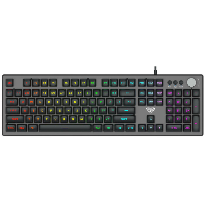  AULA F2028 GAMING KEYBOARD WITH RGB LIGHTING BLACK-GRAY