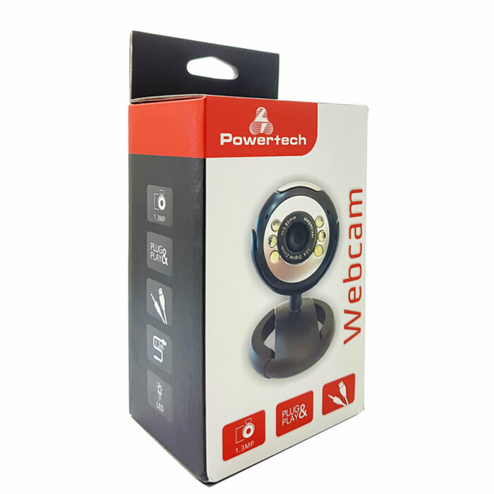 Powertech Web Camera 1.3MP Μαύρη