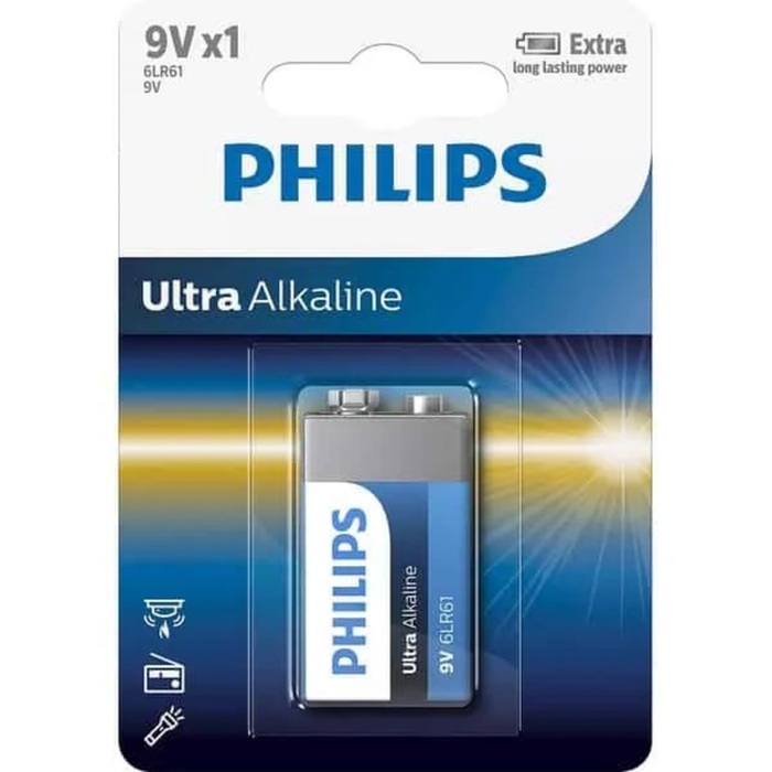 Philips Μπαταρία Ultra Αλκαλική 9V 1PC Philips Μπαταρία Ultra Αλκαλική 9V 1PC