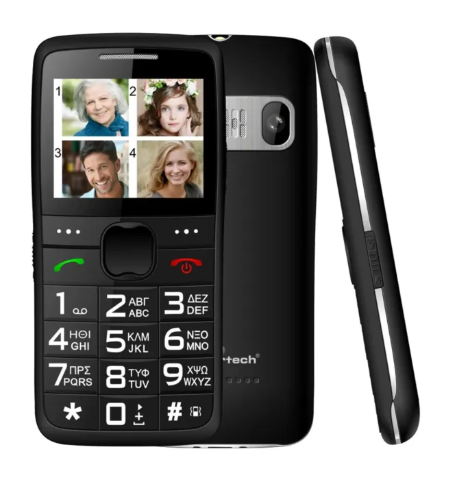 POWERTECH MOBILE PHONE SENTRY ECO WITH FLASH, DUAL SIM BLACK