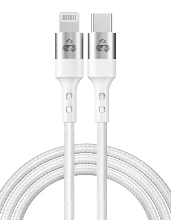 POWERTECH CABLE USB-C TO LIGHTNING, 1m, WHITE