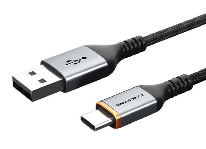 CABLETIME ΚΑΛΩΔΙΟ USB-Α ΣΕ USB-C CT-AMCM3A 1m ΜΑΥΡΟ