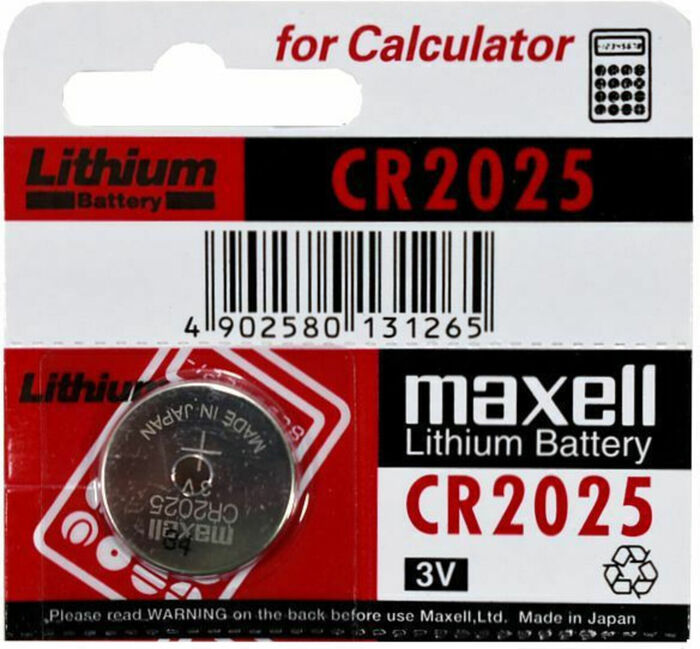 MAXELL LITHIUM BATTERY CR2025, 3V