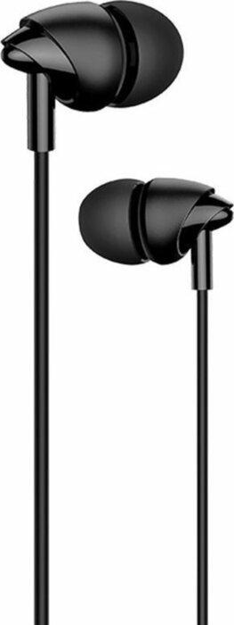 USAMS IN-EAR PLASTIC EARPHONE 1.2 M ΜΑΥΡΑ