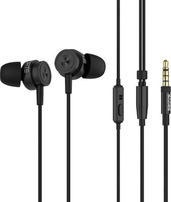 Sades Gaming Earphones με βύσμα Mαύρα Sades Gaming Earphones με βύσμα Mαύρα
