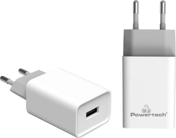 Powertech Wall Charger 1 USB-A, 2.1 A, White