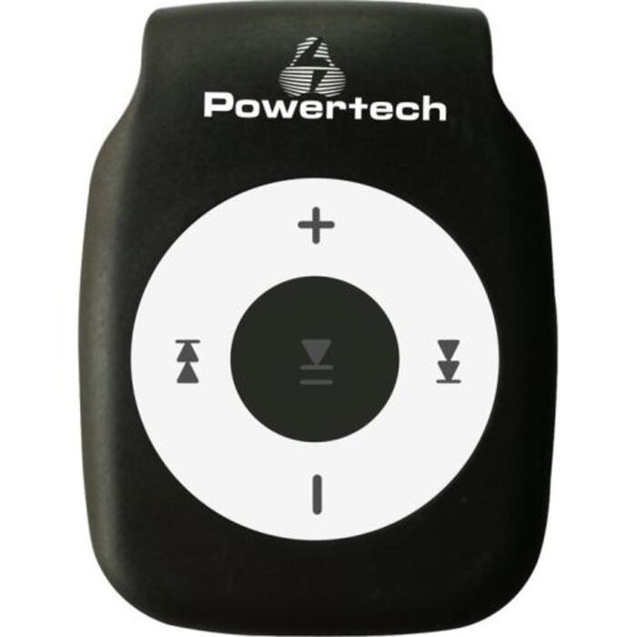  POWERTECH MP3 PLAYER WITH CLIP HEADPHONES BLACK