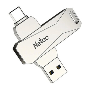 NETAC U782C USB3.0+TYPEC DUAL FLASH DRIVE 64GB SILVER