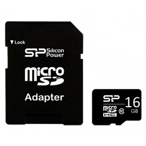 Silicon Power MicroSD Memory Card 16GB Class 10