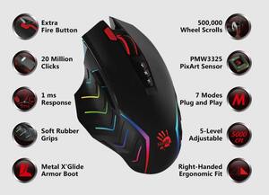 BLOODY WIRE GAMING MOUSE BLD-J95S Photo 2