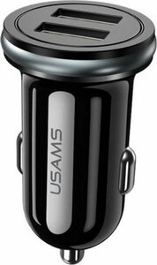 USAMS CAR CHARGER C4 2x 4.8A BLACK