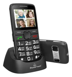 POWERTECH MOBILE PHONE SENTRY ECO WITH FLASH, DUAL SIM BLACK Photo 2