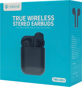 CELEBRAT W10 EARBUD BLUETOOTH HANDSFREE ΑΚΟΥΣΤΙΚΑ ΜΕ ΘΗΚΗ ΦΟΡΤΙΣΗΣ ΜΑΥΡΑ Φωτογραφία 3