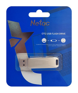 NETAC U782C USB3.0+TYPEC DUAL FLASH DRIVE 64GB SILVER Photo 2