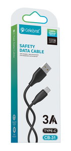 CELEBRAT ΚΑΛΩΔΙΟ USB-C ΣΕ USB-31A, 15W 1M ΜΑΥΡΟ Φωτογραφία 2