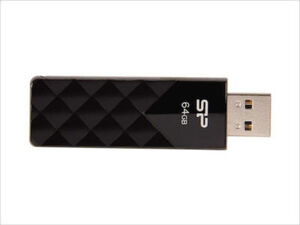 SP U03 USB 2.0 64GB ΜΑΥΡΟ Φωτογραφία 3