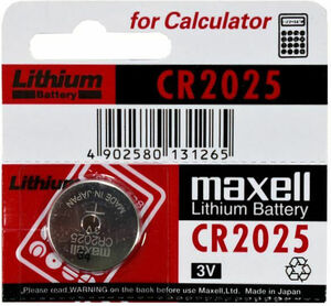 MAXELL LITHIUM BATTERY CR2025, 3V