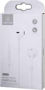 USAMS IN-EAR STEREO EARPHONE 1.2M ΛΕΥΚΟ Φωτογραφία 3