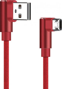 POWERTECH USB 2/MICRO COPPER 1M ALU 3.3mm RED Photo 3