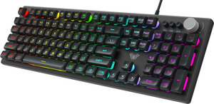 AULA F2028 GAMING ΠΛΗΚΤΡΟΛΌΓΙΟ ΜΕ RGB ΦΩΤΙΣΜΌ ΜΑΥΡΟ-ΓΚΡΙ Φωτογραφία 3