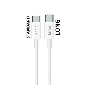  LIME TYPE-C TO TYPE-C 4A CHARGE-DATA CABLE 1m WHITE Photo 3