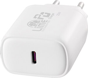 LIME ΦΟΡΤΙΣΤΗΣ ΧΩΡΙΣ ΚΑΛΩΔΙΟ ΜΕ ΘΥΡΑ USB-C 25W POWER DELIVERY ΛΕΥΚΟΣ Φωτογραφία 2