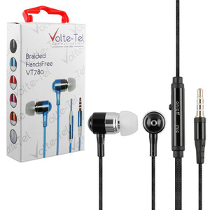  VOLTE-TEL HANDS FREE UNIVERSAL 3.5mm 1.2m VT780 ΜΑΥΡΑ Φωτογραφία 2