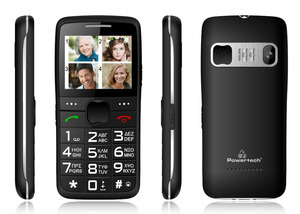 Powertech Mobile Phone Sentry Eco with flash Dual Sim Black